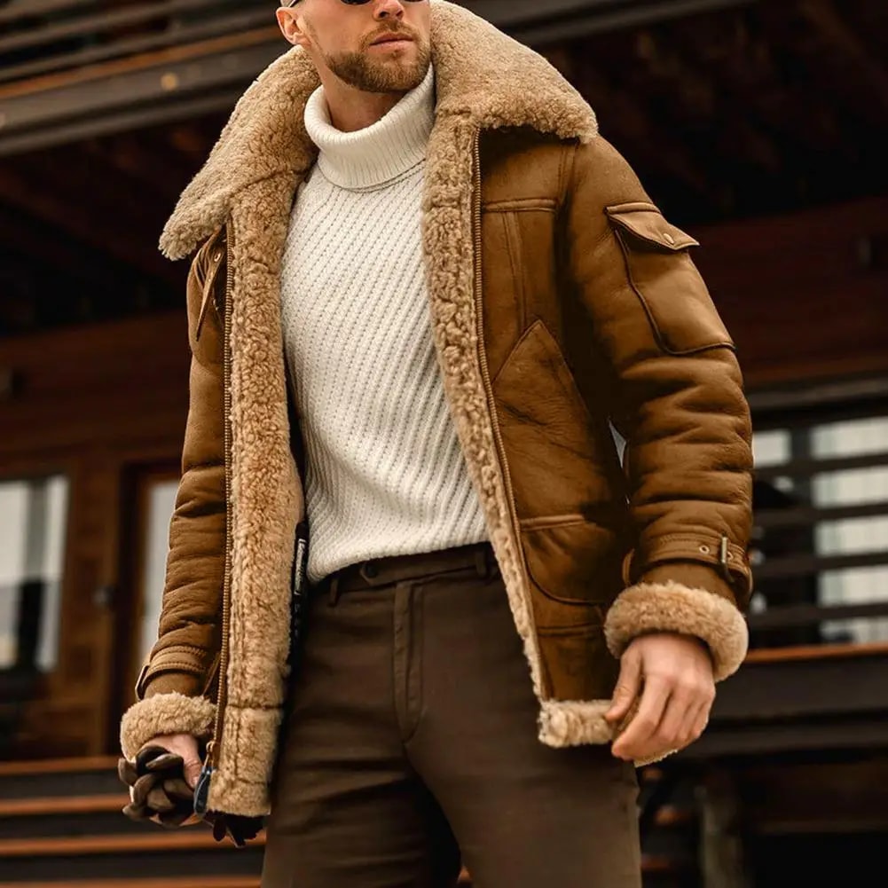 Full-Zip Shearling Jacket
